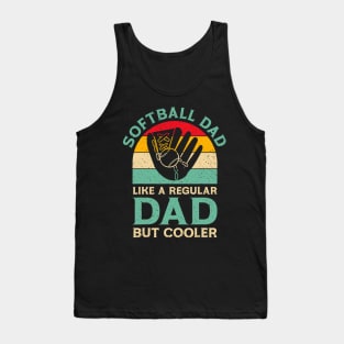 Mens funny fathers day softball dad for softball Tank Top